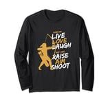 Bow & Arrow Raise Aim Shoot Archer Shooting Long Sleeve T-Shirt