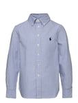 Slim Striped Oxford Shirt Tops Shirts Long-sleeved Shirts Blue Ralph Lauren Kids