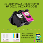 302XL Combo Black & Colour Ink Cartridges for use with HP Envy 4520 Printer