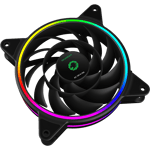 GameMax Razor 12cm Rainbow ARGB PC Fan RTB 3-Pin M&F Aura Header 3pin/4pin Power