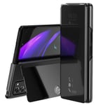 Luxury Mirror View Samsung Galaxy Z Fold2 5G Flipfodral - Svart Svart