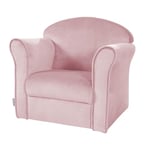 roba Fauteuil Club en Velours pour Fille "Lil Sofa" - Chaise Enfant avec Accoudoirs Confortable - Rose