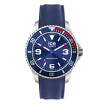 ICE-WATCH - Ice Steel Blue Red Racing - Montre Bleue pour Homme avec Bracelet en Silicone - 020376 (Medium)