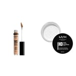 NYX PROFESSIONAL MAKEUP Anticernes/Correcteur - Can't Stop Won't Stop Contour Concealer - Natural & Poudre de Finition HD Studio, Poudre Libre, Fini Mat, Contrôle de la Brillance, Teinte : Translucent