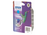 Epson T0802 - Cyan - Original - Bläckpatron - För Stylus Photo P50, Px650, Px660, Px700, Px710, Px720, Px730, Px800, Px810, Px820, Px830