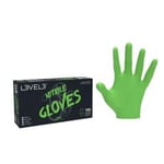 L3vel3 Nitril Gloves Lime Medium 100-p
