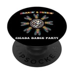Cicada Dance Party, Insect Bug Infestation Cicadas PopSockets Swappable PopGrip