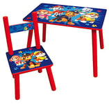 Fun House 713520 Paw Patrol Table H.41 L.61 42 cm with a Chair H.49.5 x L.31 x D.31.5 cm for Children, Enfant