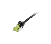 Patchkabel Rj45 Cat6a 500Mhz 10M Svart Uftp Slimline Rund D38mm Tpelszhsuperflex Awg32 Med Cat7 Råkabel Synergy 21