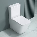 Wc à poser céramique blanc toilette avec réservoir abattant silencieux avec frein de chute Stand112T - Doporro