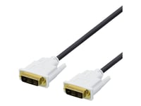 Deltaco - Dvi-Kabel - Dvi-D (Hane) Till Dvi-D (Hane) - 2 M - 3840 X 2400 At 30Hz Support, Digital - Svart