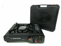 Portable Camping Gas Cooker Single Burner Stove Butane BBQ Carry Case NEW