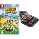 Animal Crossing New Horizons + Amazon Basics Game Storage Case - Black (Nintendo Switch)