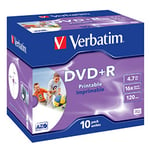 Verbatim Pack de 10 DVD+R - 4.7 go 16x imprimables