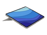 Logitech Combo Touch - Clavier et étui - avec trackpad - rétroéclairé - Apple Smart connector - QWERTY - International US - sable - pour Apple 12.9-inch iPad Pro (5ème génération)