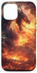 Coque pour iPhone 13 Pro Illustration Dragons rugissement Dragon Fantasy Fire