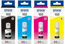 Genuine Epson 102 Multipack Ink Bottles For EcoTank ET-2750 ET-3850 ET-4856