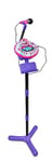 VTech Kidi Superstar Light Show, Microphone karaoké pour Enfants, Effets Lumineux de Concert, connecte Votre Lecteur MP3, Microphone réglable Max 140 cm, Langue Italienne, Piles incluses, 6 Ans