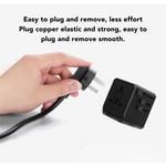 (Black)AC Power Plug Adapter Safe Universal Travel Adapter Flame Retardant PC