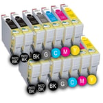 PACK 14 x ENCRES COMPATIBLES INKPRO MULTICOLORESE PGI525 BK - CLI526 Y FOR CANON MG5200
