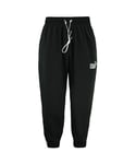 Puma King Logo Woven Track Pants Black Mens Joggers 598418 01 Nylon - Size X-Small