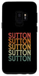 Galaxy S9 Retro Custom First Name Sutton Case