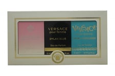 VERSACE MINIATURES FOR HER GIFT SET 5ML BRIGHT CRYSTAL EDT + 5ML DYLAN BLUE EDP 