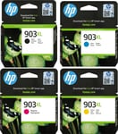 HP 903 XL Ink Standard Combo Bundle 4 Set Ink Cartridges Officejet Pro 6960