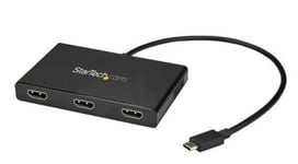Multi-adapter StarTech.com, USB-C till 3xHDMI - Svart