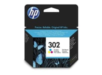 HP Original 302 Colour Ink Cartridge For ENVY 4528 Inkjet Printer, F6U65AE