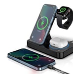 4 in 1 Wireless Fast Charger Dock Multi Charging Station for Iphone 14 13 12 11