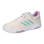 adidas Tensaur Sport Training Lace Shoes Sneaker, Chalk White/semi Flash Aqua/Bliss Lilac, 12 UK Child