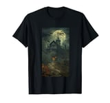 Haunted Manor Gothic Spooky Halloween Bats Horror T-Shirt