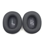 Remplacement Oreillettes en Mousse Coussin d'oreille Coussin pour JBL E55BT Quincy E55BT Cache-oreilles Bluetooth Type A Imprimé LR, Noir