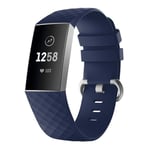 Fitbit Charge 3 / 4 - Silikon armband andningsbar Str- L Blå