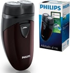 Philips Mens Electric Travel Shaver Cordless Battery-Powered Convenient to Carr