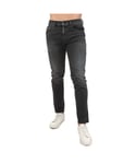 Diesel Mens D-Strukt Slim Jeans in Black Cotton - Size 32 Short