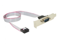 Delock - Serielt kabel - 9 pin seriesamlekasse (hun) til DB-9 (han) panelmonterbar - 25 cm - grå
