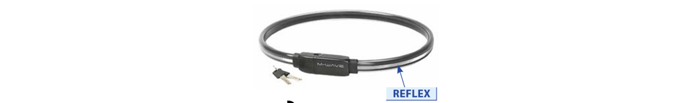 M-Wave Cable Lock Sykkellås Auto-låsing, 24X1000mm, 2 nøkler