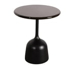 Cane-Line - Glaze-sohvapöytä pieni - laavanharmaa/musta - Ulkona käytettävät pienet pöydät ja sivupöydät - Harmaa,Musta - Metalli/Kivi