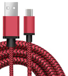 Mikro-USB-kangaskaapeli 1 m, Punainen