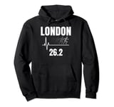 26.2 London Heartbeat Running Marathon Pullover Hoodie