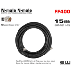 FF400 UTENDØRS 15m LOW LOSS COAX KABEL (N-male N-male)