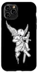 Coque pour iPhone 11 Pro Ange démon x Ange déchu gothique chérubin Blackwork
