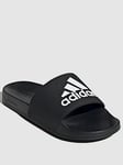 adidas Sportswear Mens Adilette Shower Sliders - Black/White, Black/White, Size 10, Men