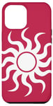 Coque pour iPhone 13 Pro Max Couleur de l'année 2023 VIVA MAGENTA motif soleil blanc