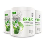 XLNT Sports 3 x Greens näringspulver - 200 g Kosttillskott, Vitaminer gram