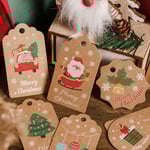 50 st Juletiketter Kraftpapper Kortetikett Tag DIY Hang Tags D E50pcs