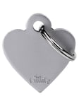 MyFamily ID Tag Basic collection Small Heart Grey in Aluminum