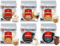 Tassimo Coffee Gevalia Coffee Selection - Latte Macchiato/Cappuccino/Ebony/Espresso/Café Au Lait Coffee Pods - 6 Packs (72 Servings)